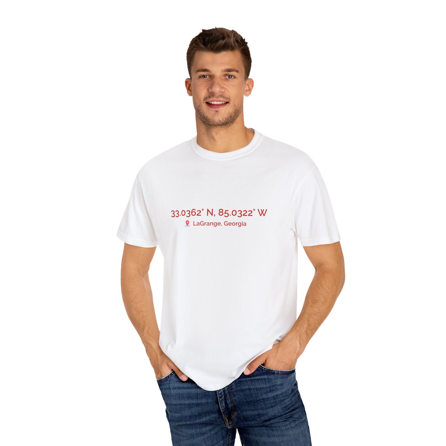Downtown LaGrange - GPS/QR CODE Red - T-Shirt