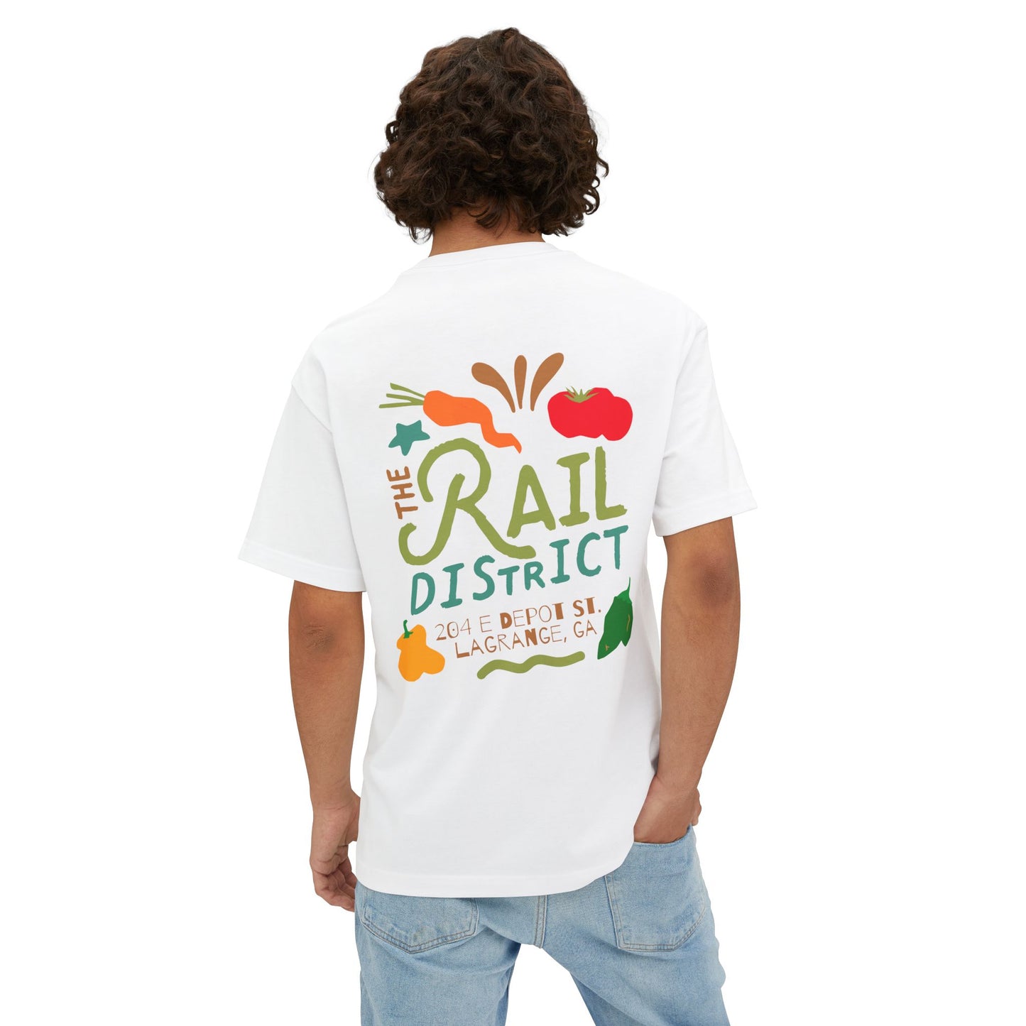 Handmade, Homemade, Homegrown - Market at Rail District - Unisex Oversized Boxy Tee