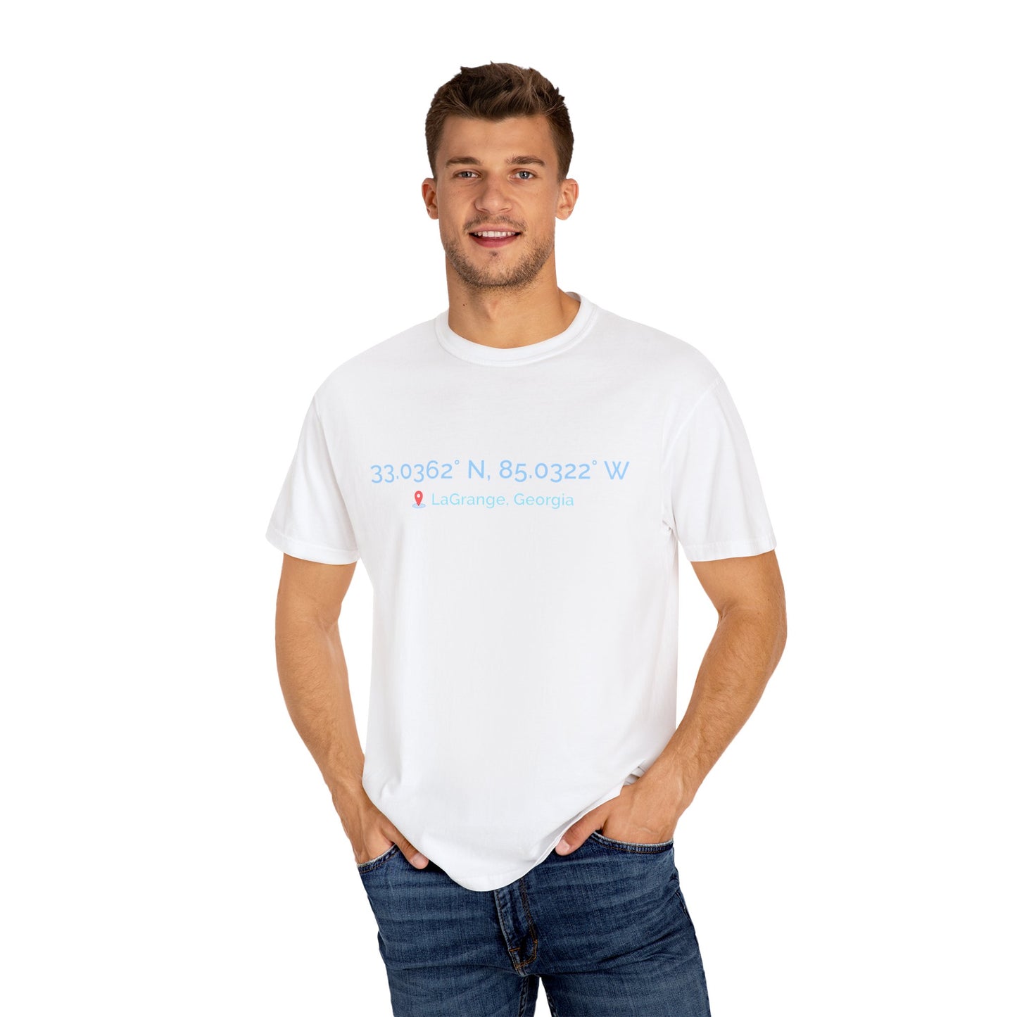 Downtown LaGrange - GPS/QR CODE Blue - T-Shirt