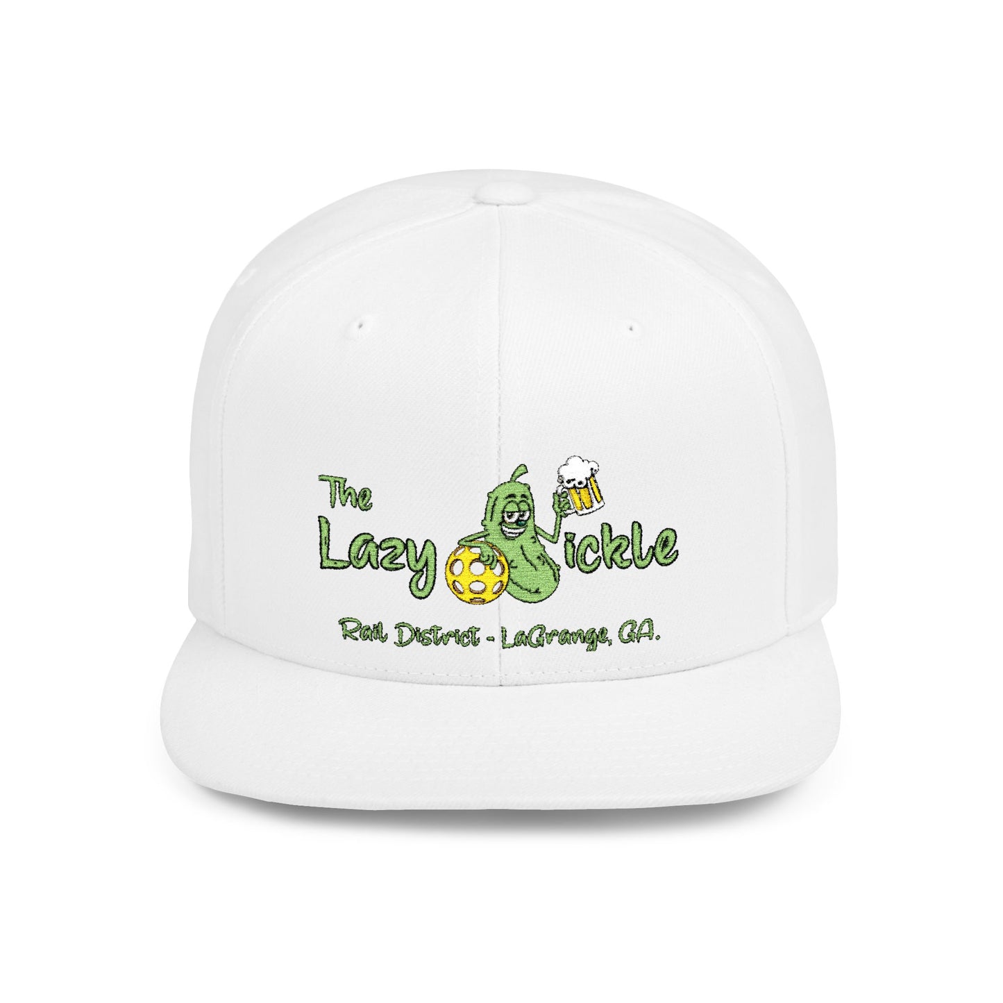 The Lazy Pickle Flat Bill Snapback Hat - Pickleball
