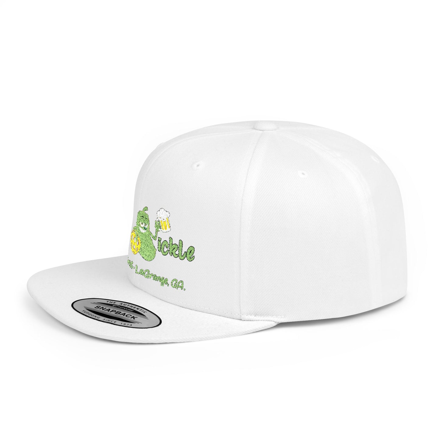 The Lazy Pickle Flat Bill Snapback Hat - Pickleball